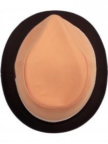 Шляпа оранжевая с коричневыми полями фото