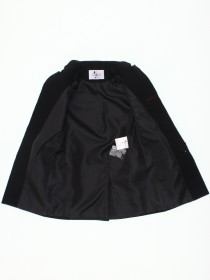 Пальто чёрное шерстяное фактурное фото