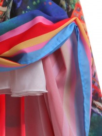 Платье разноцветное длинное пышное "Портофино" фото