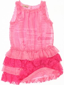 Платье розовое легкое с кружевом и оборками цена