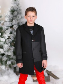 Пальто чёрное шерстяное фактурное цена