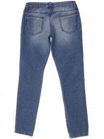купить Костюм джинсовый синий с бусинами и стразами: куртка и брюки