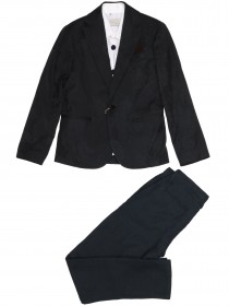 Костюм темно-синий: классический пиджак, брюки и рубашка цена