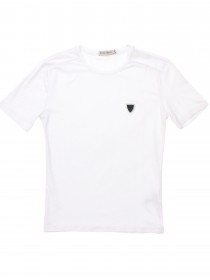 купить Комплект спортивный: белая футболка с брендингом и черные шорты с молниями