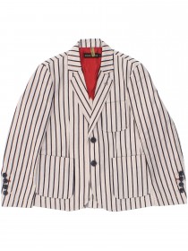 купить Костюм в морском стиле: пиджак в полоску и красные шорты