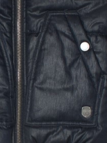 Куртка синяя с коричневыми кожаными вставками цена