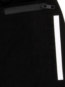 Штаны черные спортивные с белой полоской фото