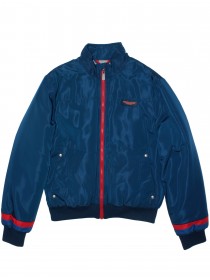 Куртка синяя с красной отделкой и брендингом на тонком утеплителе цена