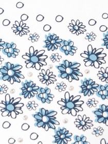 Панамка-косынка белая с голубыми маленькими цветами  фото