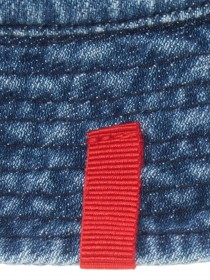 купить Шляпа синяя джинсовая с красным декором