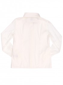 Блузка молочного цвета с кружевным жабо цена