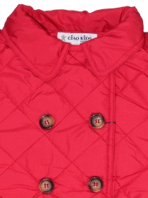 Пальто стеганное красное цена