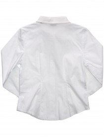 Блузка белая классическая с черным бантом  цена