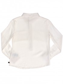 Блуза белая на пуговицах с двумя карманами  цена