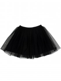 Комплект черный: топ в серебряных пайетках с Минни Маус и пышная юбка фото
