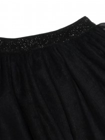 купить Комплект черный: топ в серебряных пайетках с Минни Маус и пышная юбка