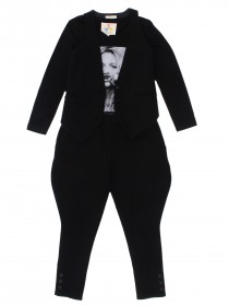 Лонгслив чёрный с фотографией Kate Moss фото