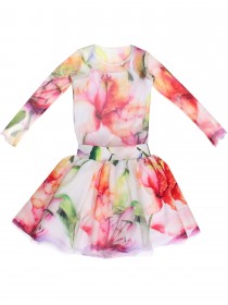 Комплект пышная юбка и блузка "Тигровая лилия" фото