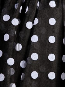 Комплект чёрный в голубой горох: свитшот с надписью  "Je t'aime" и пышная юбка цена