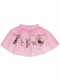 Комплект свитшот серый с пышной розовой юбкой "Цирк" фото