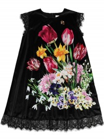 Платье бархатное "Тюльпаны" цена