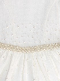 Платье белое пышное с жемчужинами  фото
