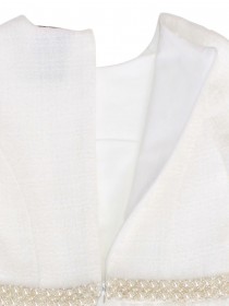 Платье белое пышное с жемчужинами  фото
