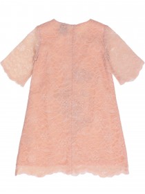 купить Платье персикого цвета кружевное с вышивкой "Роза"