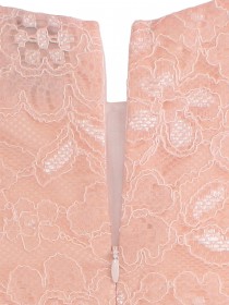 Платье персикого цвета кружевное с вышивкой "Роза" цена