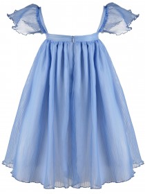 Платье голубое пышное воздушное плиссированное  цена