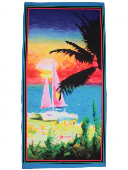 Полотенце пляжное с изображением курорта Гавайи