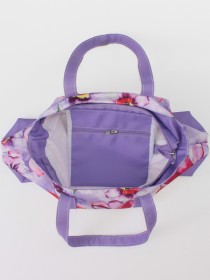 Сумка пляжная фиолетовая с принтом "Орхидеи" цена
