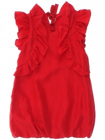 Платье красное с оборкой, снизу на резинке  фото