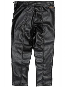 Комплект чёрный: кожаные штаны и жилетка цена