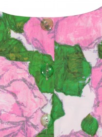 Платье с розовыми розами и зелёным поясом в стиле "стиляги" цена