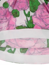 Платье с розовыми розами и зелёным поясом в стиле "стиляги" фото