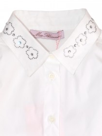 Блузка белая со стразами Сваровски цена
