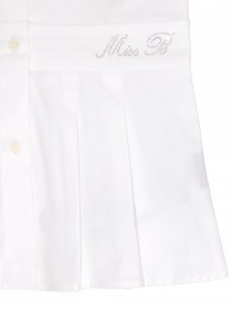 Блузка белая со стразами Сваровски фото