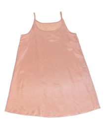 Платье пудрового цвета с жемчужным украшением на плече фото