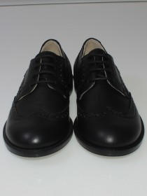 купить Туфли чёрные классические кожаные на шнуровке