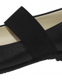Туфли чёрные классические с широкой резинкой на подъеме цена