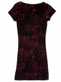 Платье чёрное с бордовым змеиным принтом фото