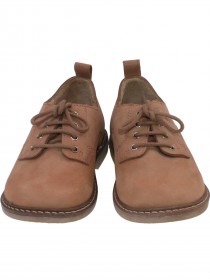 Ботинки коричневые кожаные на шнурках с брендингом  цена