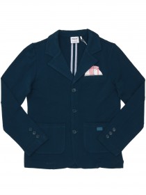 Костюм темно-синий: пиджак с платком и брюки с отворотами цена
