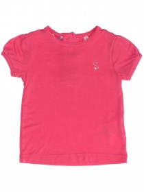 Комплект: розовая футболка и джинсовые шорты фото