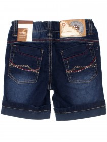 Шорты темно-синие джинсовые с контрастными швами цена