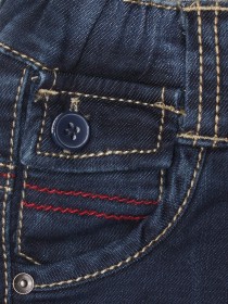 купить Шорты темно-синие джинсовые с контрастными швами