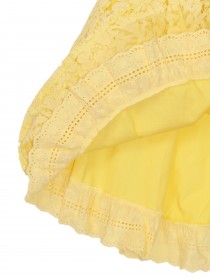 Платье желтое кружевное с пышной юбкой фото