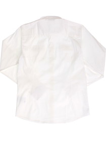 Рубашка белая с яркими салатовыми пуговицами фото