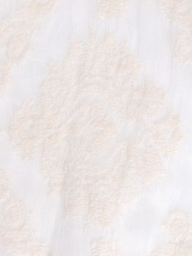 Платье-туника белое с бежевым кружевом и брошью фото